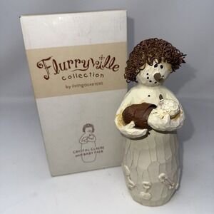 Flurryville Collection Snowman Crystal Clair and Baby Fair Original Box Read